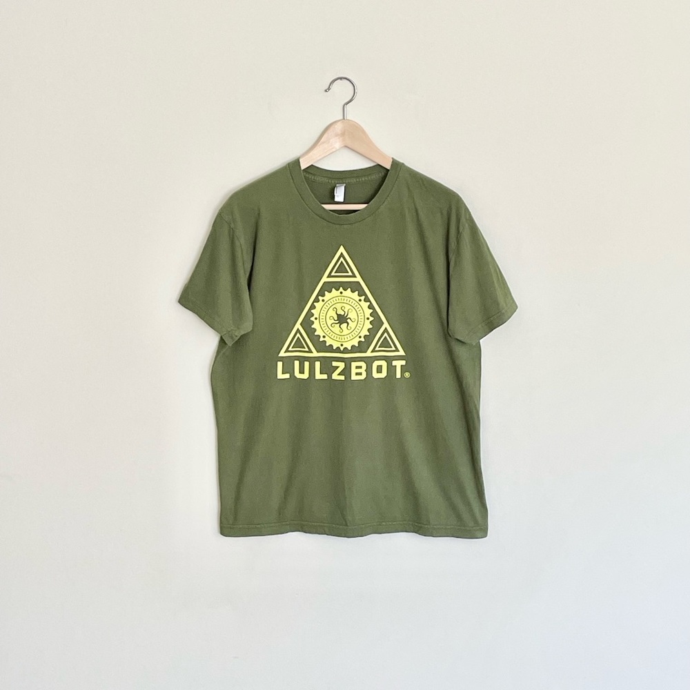 Lulzbot 3D Printer Octopus Graphic Green Promo T Shirt Adult size Large